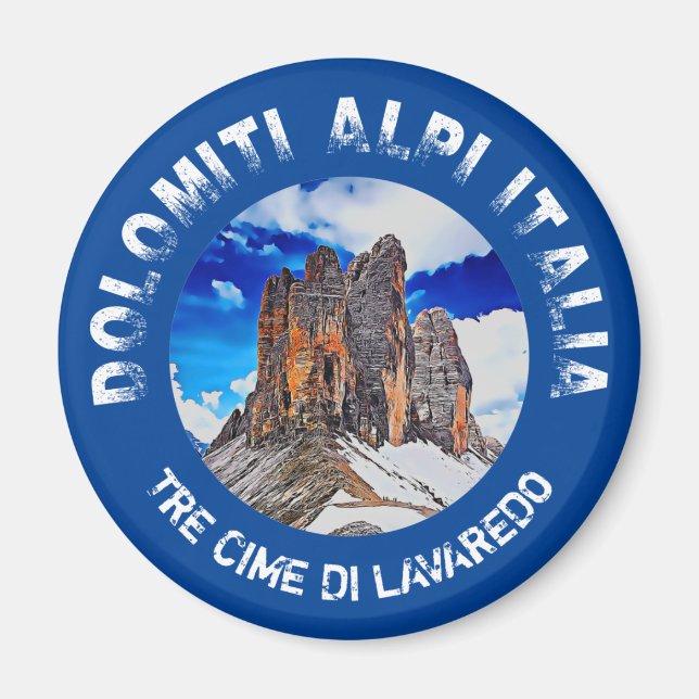 Tre Cime di Lavaredo. Dolomiti. Italia. Magnet (Front)