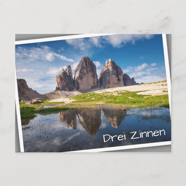 Tre Cime di Lavaredo/Drei Zinnen Dolomite mountain Postcard (Front)