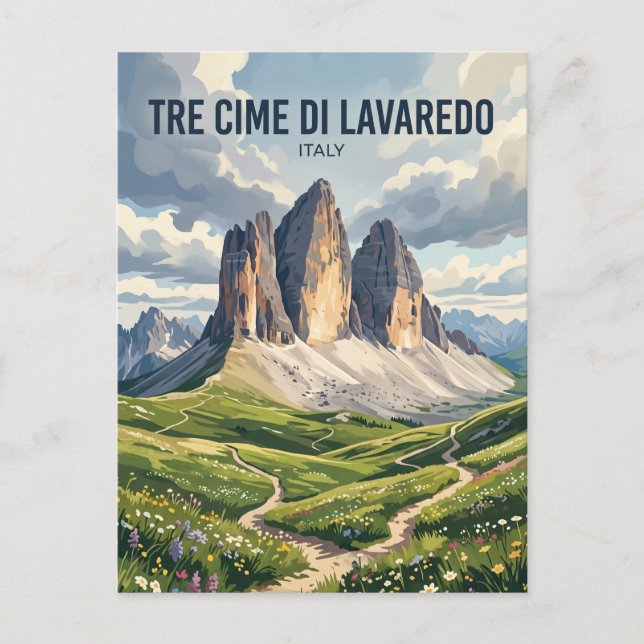 Tre Cime di Lavaredo Italy Postcard (Front)