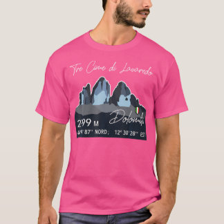 Tre Cime Lavaredo Three Peaks Dolomites Mountainee T-Shirt