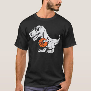 Tre Dinosaur Basketball Cute Sportoddler Player Bo T-Shirt