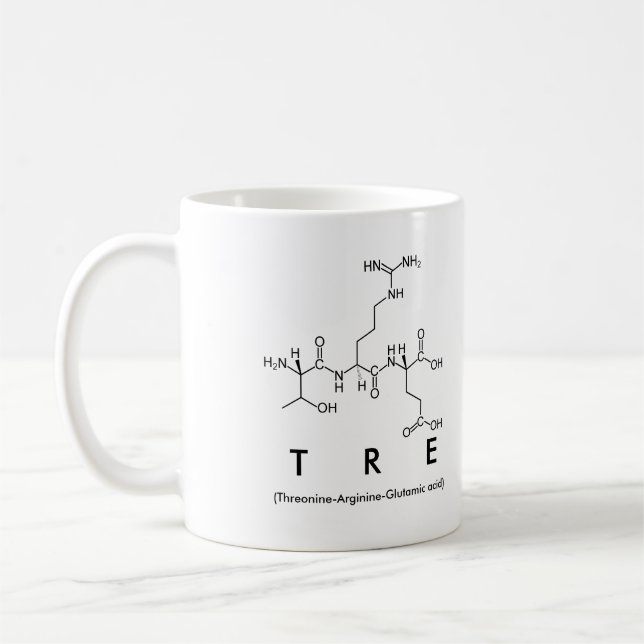 Tre peptide name mug (Left)
