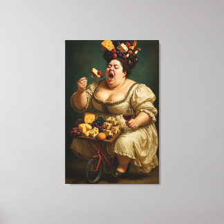 "Tread Lightly, Eat Heavily" Surreal Art Work Canvas Print