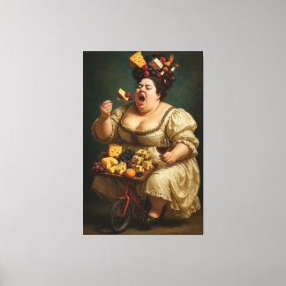 "Tread Lightly, Eat Heavily" Surreal Art Work Canvas Print