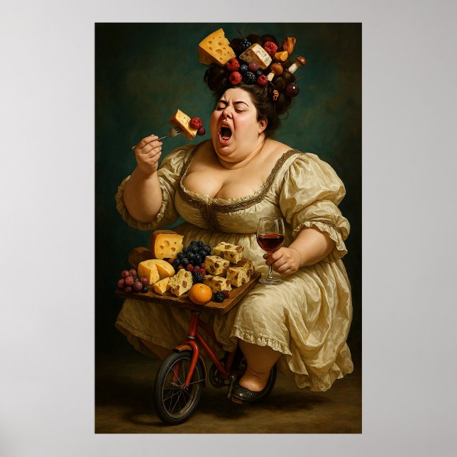 "Tread Lightly, Eat Heavily" Surreal Art Work Poster (Front)