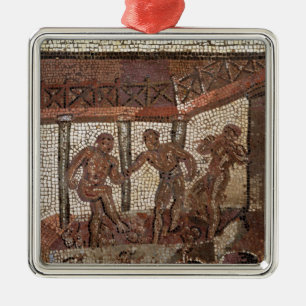 Treading grapes, from Saint-Roman-en-Gal Metal Tree Decoration