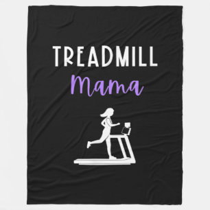 Treadmill Mama Runner Mum Running Workout Home Gym Fleece Blanket