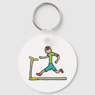 Treadmill Running Key Ring