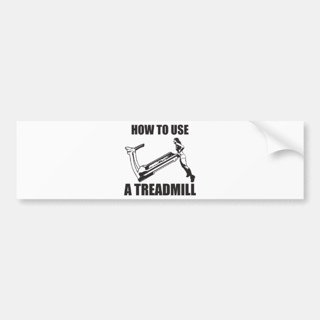 Treadmill - Women's Funny Novelty Workout Bumper Sticker (Front)