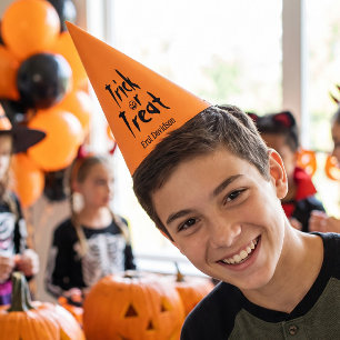 Treak or Treat Customised Halloween Party Hat