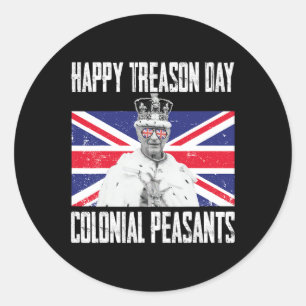 Treason Day King Charles Iii British Funny 4th Of  Classic Round Sticker