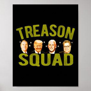 Treason Squad Impeach Trump Pence Pompeo Rr Ukrain Poster