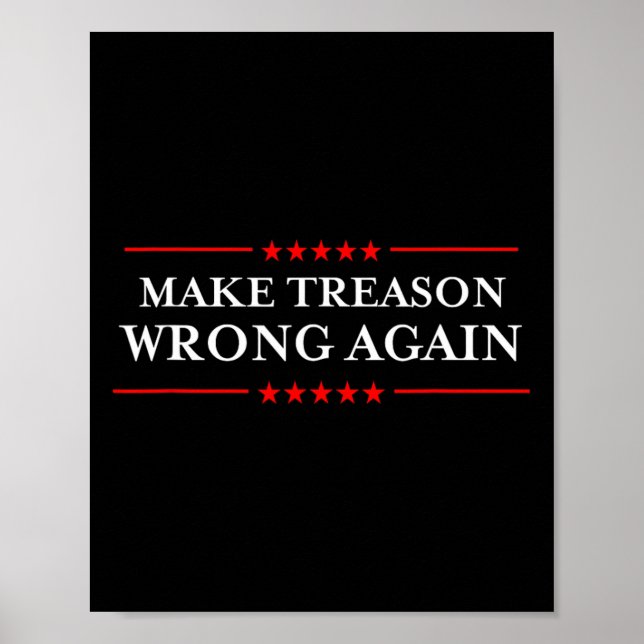 Treason Wrong Again Political Resist Lying Anti-tr Poster (Front)