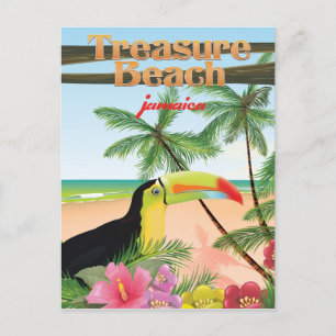 Treasure Beach  Jamaica travel poster Postcard