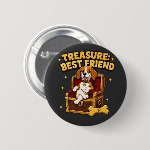 Treasure Best Friend Beagle Dog 6 Cm Round Badge