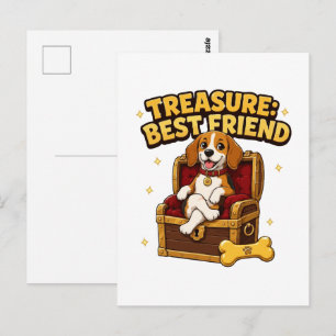 Treasure Best Friend Beagle Dog Postcard