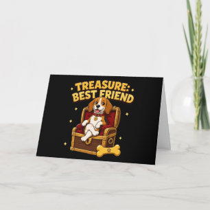 Treasure Best Friend Beagle Dog Thank You Card