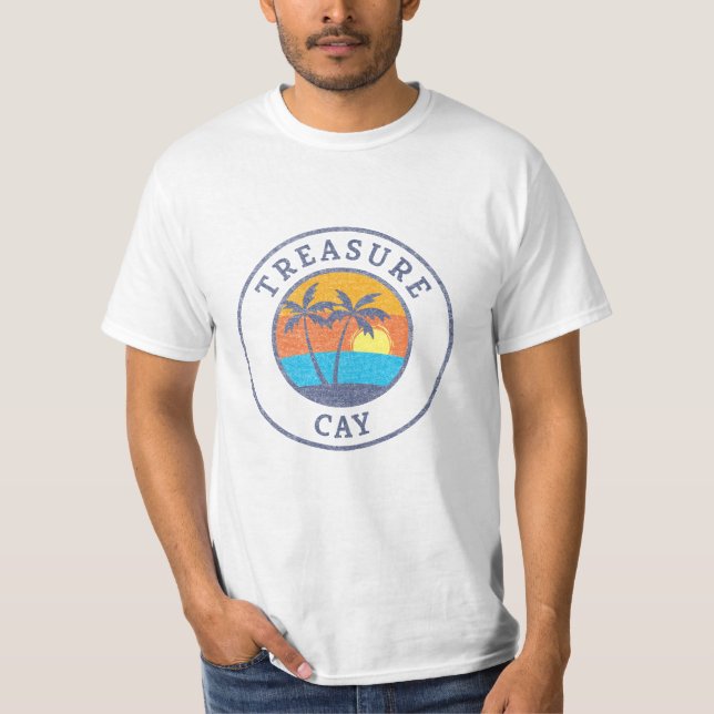 Treasure Cay, Bahamas Faded Classic Style T-Shirt (Front)