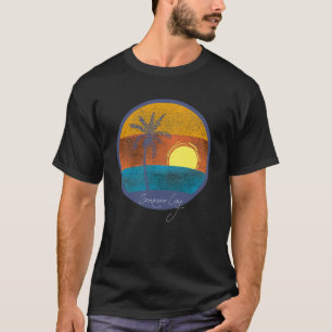 Treasure Cay Bahamas Faded Retro Sunset T-Shirt