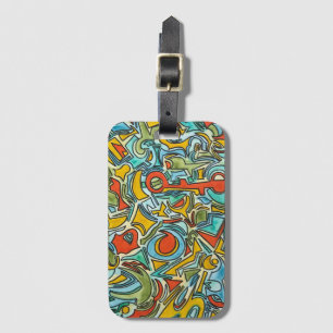 Treasure Chest-Hand Painted Abstract Art Luggage Tag