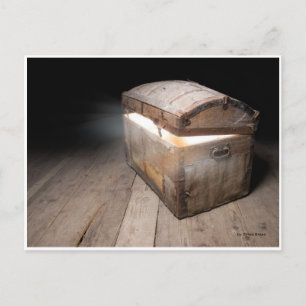 Treasure chest postcard