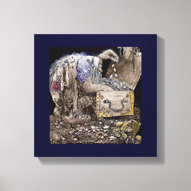 Treasure Chest Troll Canvas Print (Front)