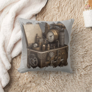 Treasure chest with gears cushion