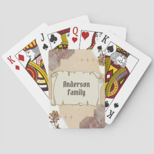 Treasure hunt collage, Family name Playing Cards