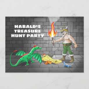 Treasure Hunt Party Birthday Invitation