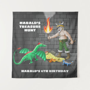 Treasure Hunt Party Birthday Tapestry