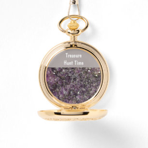 Treasure Hunt Time Geologist Amethyst Rockhound Watch