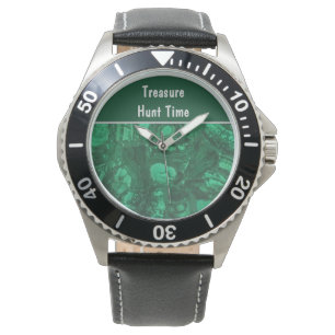 Treasure Hunt Time Green Rock Collector Rockhound Watch