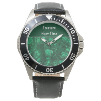 Treasure Hunt Time Green Rock Collector Rockhound Watch