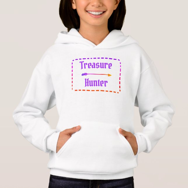 Treasure Hunter Fun Girls' T-Shirt (Front)