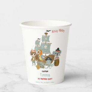 Treasure Hunters Pirate Birthday Paper Cups