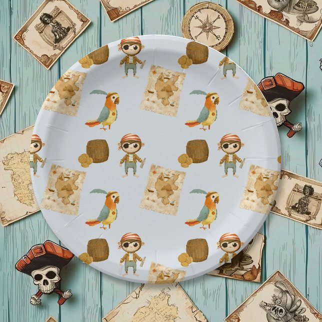 Treasure Hunters Pirate Birthday Paper Plate (Creator Uploaded)