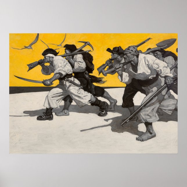 Treasure Island, 1911 by Newell Convers Wyeth Poster (Front)