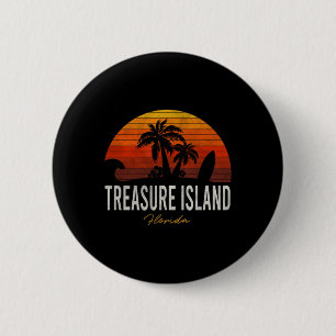 Treasure Island Beach Florida Fl Palms Vacation Su 6 Cm Round Badge