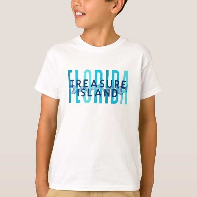 Treasure Island Florida (Ocean Waves) T-Shirt (Front)