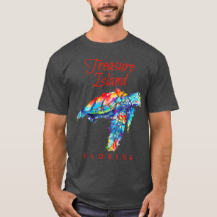 Treasure Island Florida Watercolor Sea Turtle T-Shirt