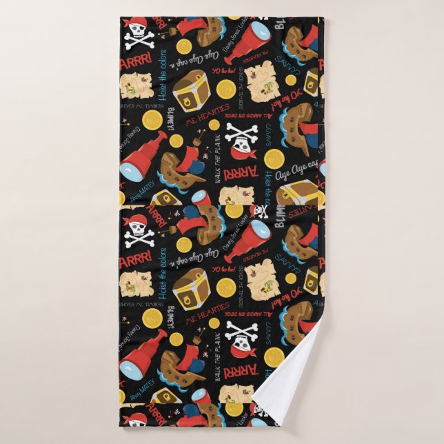 Treasure Island Party Pirate  Bath Towel Set (Bath Towel)