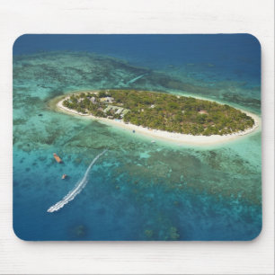 Treasure Island Resort and boat, Fiji Mouse Pad