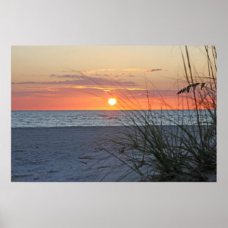 Treasure Island Sunset on Canvas, Version B Poster