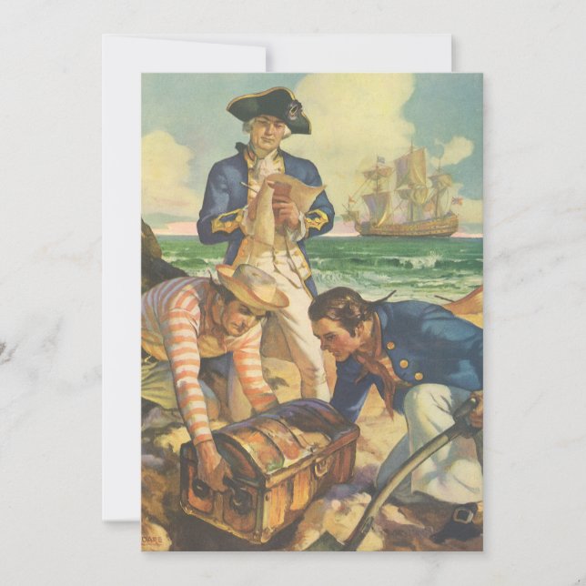 Treasure Island, Vintage Fairy Tale Pirates (Front)
