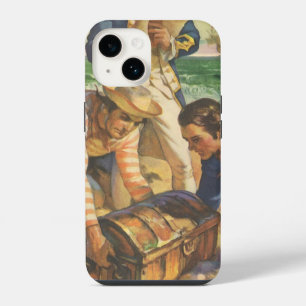 Treasure Island, Vintage Fairy Tale Pirates iPhone 14 Case
