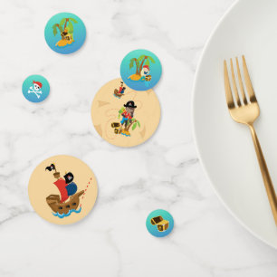 Treasure Map Cute Girl Pirate Birthday Party Confetti