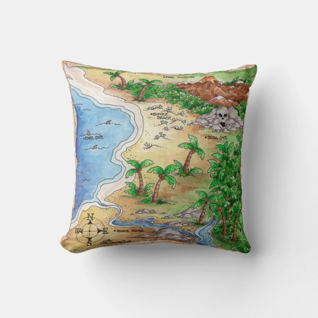 Treasure Map - Pillow (Front)