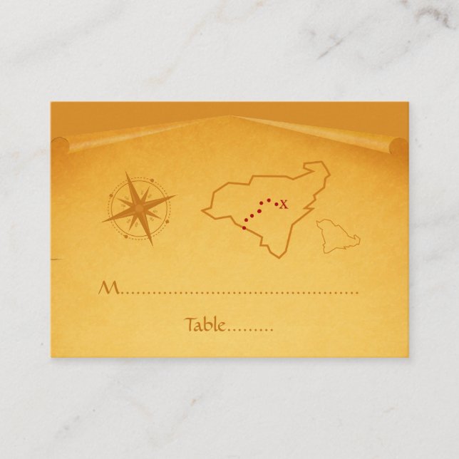 Treasure Map Place Card (Front)