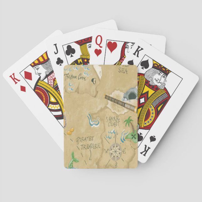 Treasure Map Playing Cards (Back)