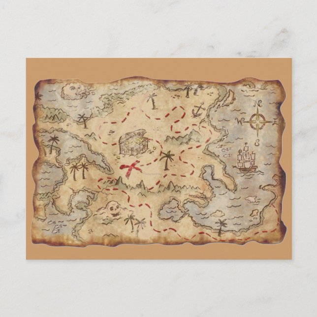 Treasure Map Postcard (Front)
